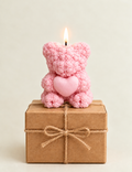 Teddy Pink Bear Candle