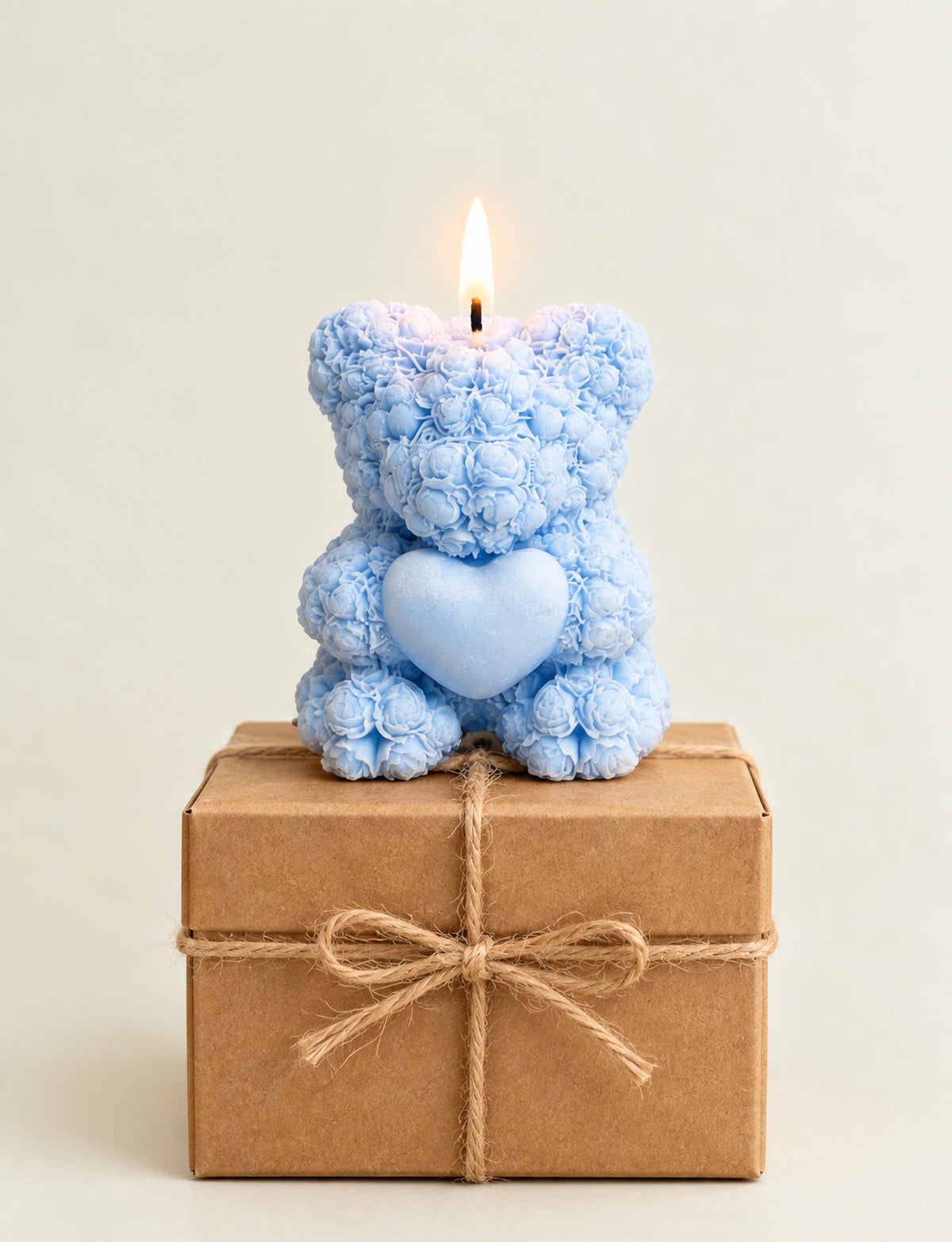 Teddy Blue Bear Candle