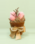 Pink White Tulips in a Pot (3tulips)