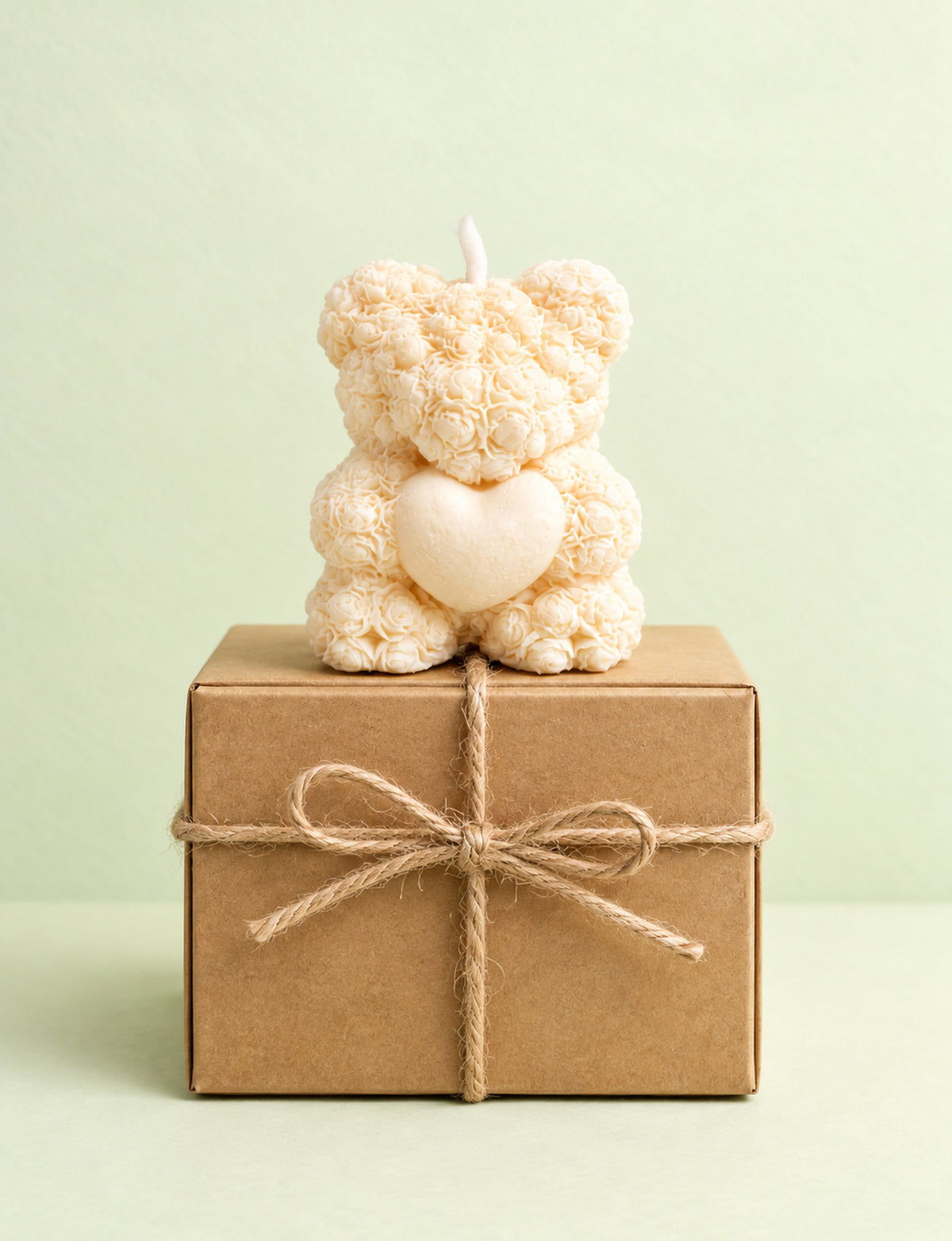 Teddy Beige Bear Candle