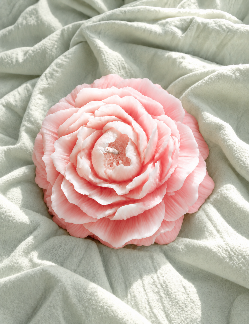 Peony Pink Single Candle Large