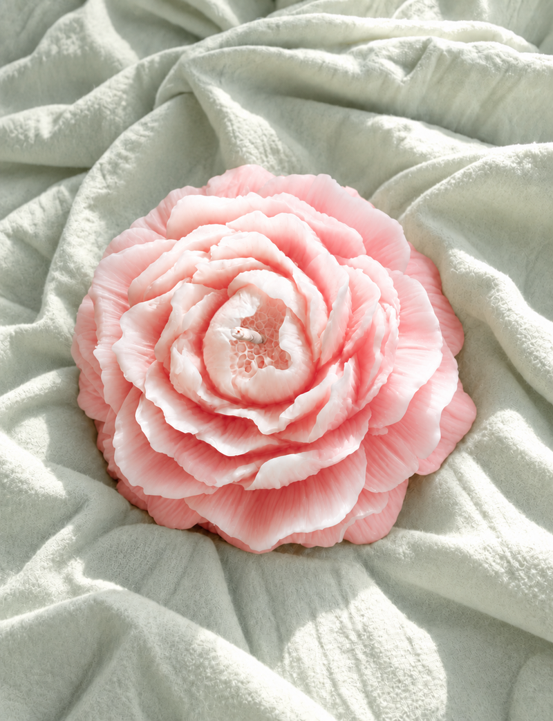 Peony Pink Single Candle Large